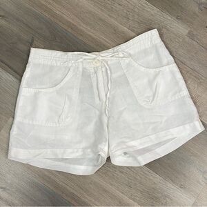 Basix of America‎ Linen Blend Chino Shorts White Small